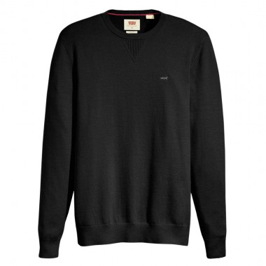 LEVIS LIGHTWEIGHT HOUSEMARK LOGO SWEATER BLACK