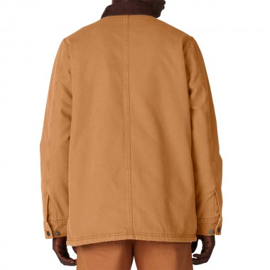DICKIES DUCK CANVAS CHORE COAT STONE WASHED BROWN DUCK