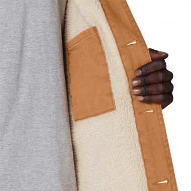 DICKIES DUCK CANVAS CHORE COAT STONE WASHED BROWN DUCK