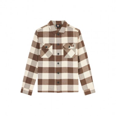 DICKIES NEW SACRAMENTO W LS SHIRT BROWN