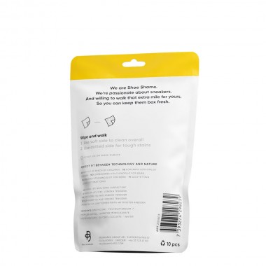 SHOE SHAME WIPE AND WALK CLEANING WIPES