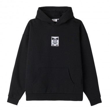 OBEY ICON EXTRA HEAVY HOODIE II BLACK