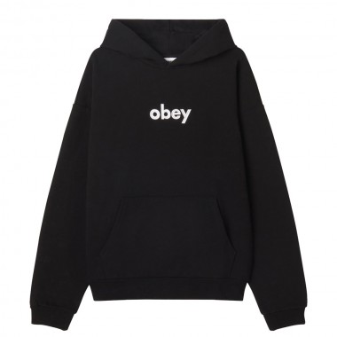 OBEY LOWERCASE EXTRA HEAVY HOODIE BLACK