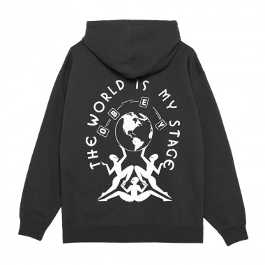 OBEY THE WORLD IS MY STAGE ZIP HOODIE BLACK