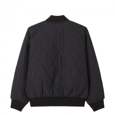 OBEY LIZET QUILTED BOMBER JACKET BLACK