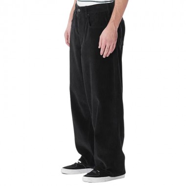 OBEY BIGWIG BAGGY CORDUROY PANTS DIGITAL BLACK