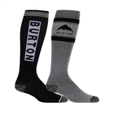 BURTON WEEKEND MIDWEIGHT SNOW SOCKS 2-PACK TRUE BLACK