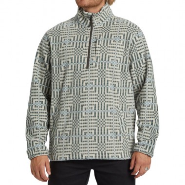 BILLABONG BOUNDARY HALF ZIP POLAR FLEECE CHINO