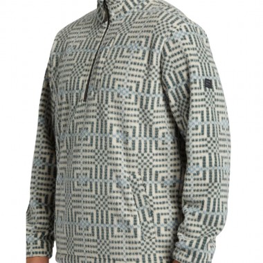 BILLABONG BOUNDARY HALF ZIP POLAR FLEECE CHINO