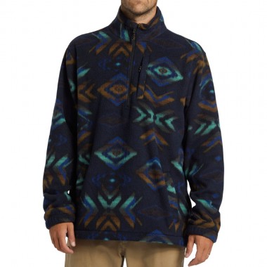 BILLABONG BOUNDARY HALF ZIP POLAR FLEECE NAVY