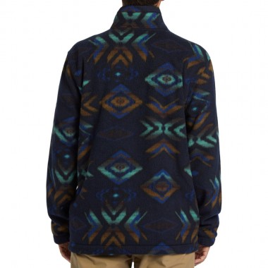 BILLABONG BOUNDARY HALF ZIP POLAR FLEECE NAVY