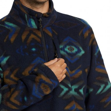 BILLABONG BOUNDARY HALF ZIP POLAR FLEECE NAVY