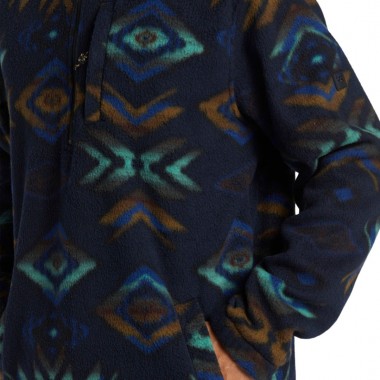 BILLABONG BOUNDARY HALF ZIP POLAR FLEECE NAVY