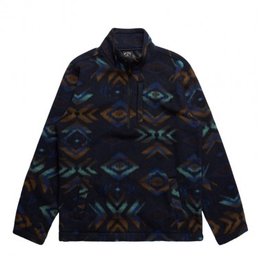 BILLABONG BOUNDARY HALF ZIP POLAR FLEECE NAVY