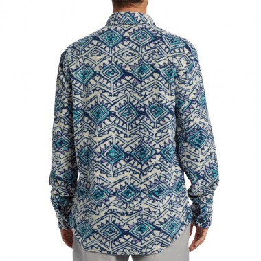 BILLABONG FURNACE FLANNEL FLEECE OVERSHIRT SLATE BLUE