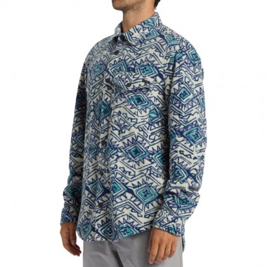 BILLABONG FURNACE FLANNEL FLEECE OVERSHIRT SLATE BLUE