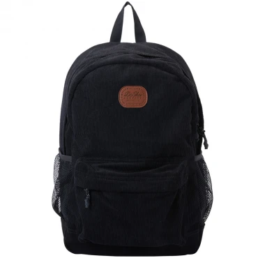 DC BACKSIDER CORDUROY BACKPACK BLACK