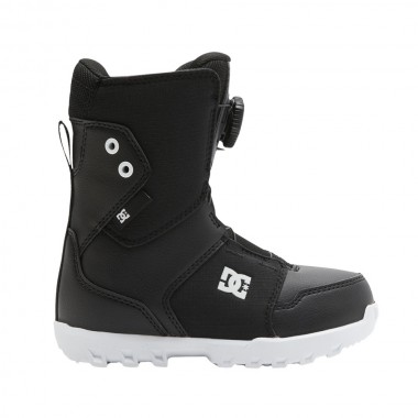 DC YOUTH SCOUT BOA K SNOWBOARD BOOTS BLACK/BLACK/WHITE