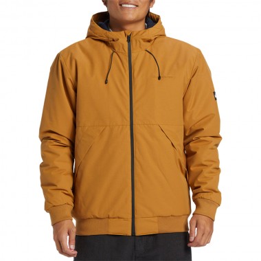 QUIKSILVER BROOKS 5K INSULATED HOODED JACKET BONE BROWN
