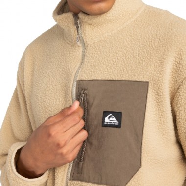 QUIKSILVER CLEAN COAST FULL ZIP FLEECE TWILL