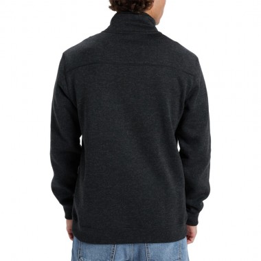 QUIKSILVER KELLER HALF-ZIP SWEATSHIRT BLACK HEATHER