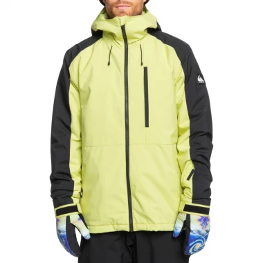 QUIKSILVER MISSION BLOCK SNOW JACKET CELERY GREEN