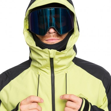 QUIKSILVER MISSION BLOCK SNOW JACKET CELERY GREEN
