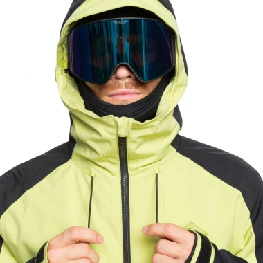 QUIKSILVER MISSION BLOCK SNOW JACKET CELERY GREEN