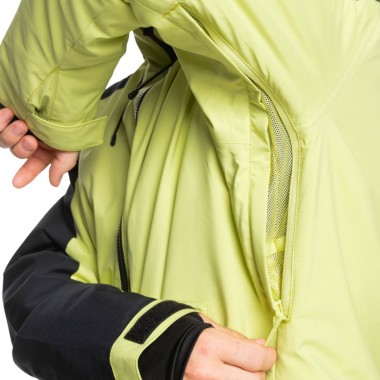 QUIKSILVER MISSION BLOCK SNOW JACKET CELERY GREEN