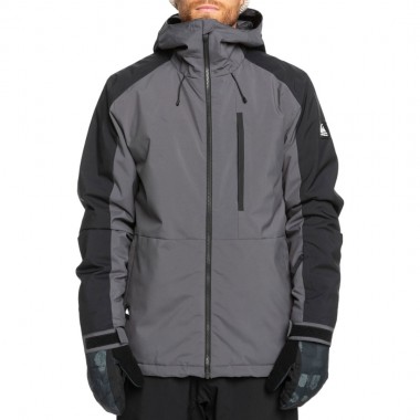 QUIKSILVER MISSION BLOCK SNOW JACKET DARK SHADOW