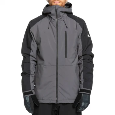 QUIKSILVER MISSION BLOCK SNOW JACKET DARK SHADOW