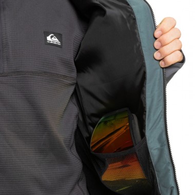 QUIKSILVER MISSION BLOCK SNOW JACKET DARK SHADOW