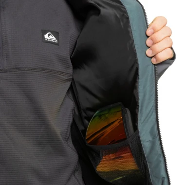 QUIKSILVER MISSION BLOCK SNOW JACKET DARK SHADOW