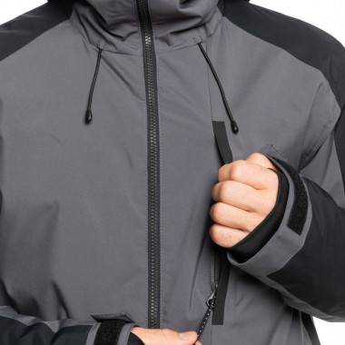 QUIKSILVER MISSION BLOCK SNOW JACKET DARK SHADOW