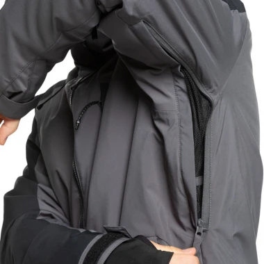QUIKSILVER MISSION BLOCK SNOW JACKET DARK SHADOW