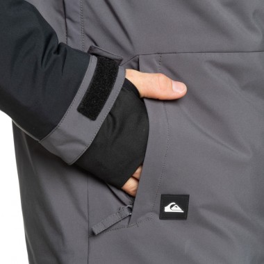 QUIKSILVER MISSION BLOCK SNOW JACKET DARK SHADOW