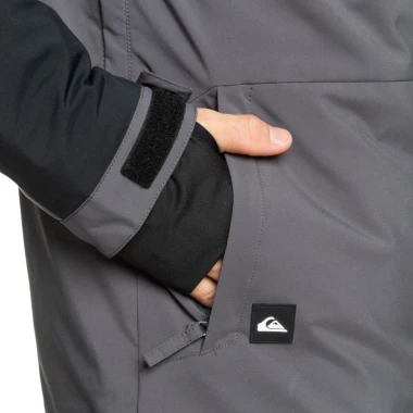 QUIKSILVER MISSION BLOCK SNOW JACKET DARK SHADOW