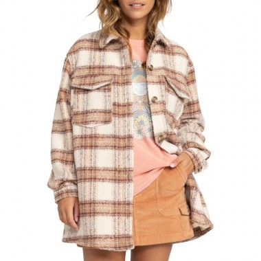 ROXY CHECK THE SWELL IIII W SHACKET PARCHEMENT PARADISE PLAID