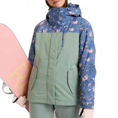 ROXY JETTY BLOCK W SNOW JACKET WILD WIND CHLOE BLOSSOM