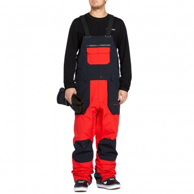 VOLCOM RAIN GORE-TEX SNOW BIB OVERALL CRIMSON