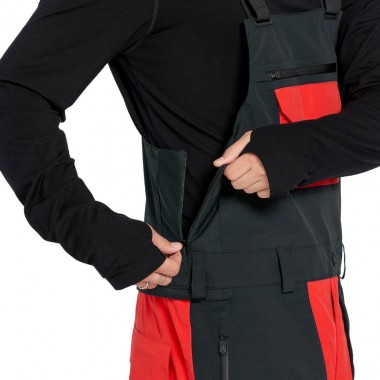 VOLCOM RAIN GORE-TEX SNOW BIB OVERALL CRIMSON