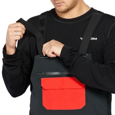 VOLCOM RAIN GORE-TEX SNOW BIB OVERALL CRIMSON