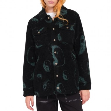 VOLCOM SILENT W SHERPA JACKET BLACK COMBO
