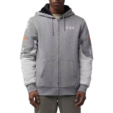 FOX RS BLOCKED SASQUATCH ZIP HOODIE LIGHT GREY