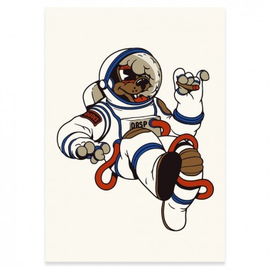 THE DUDES ASSTRONAUT UNLIMITED PRINT WHITE