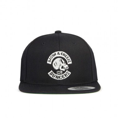 THE DUDES BACON CHEESE STRUCTURED 5 PANEL CAP BLACK