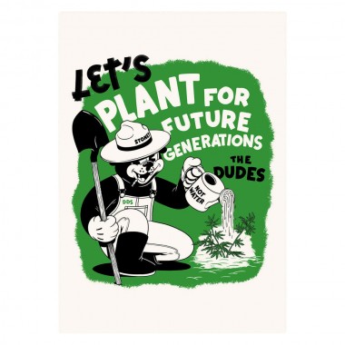 THE DUDES PLANT FOR FUTURE UNLIMITED PRINT WHITE