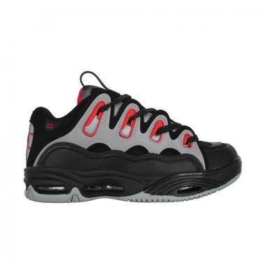 OSIRIS D3 2001 SHOES BLACK/LT.GREY/RED