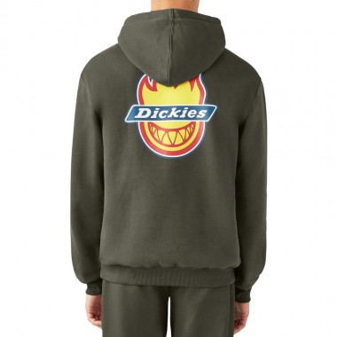 DICKIES X SPITFIRE HOODIE OLIVE GREEN