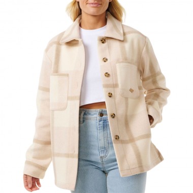 RIP CURL SOLEIL CHECK W SHACKET NATURAL
